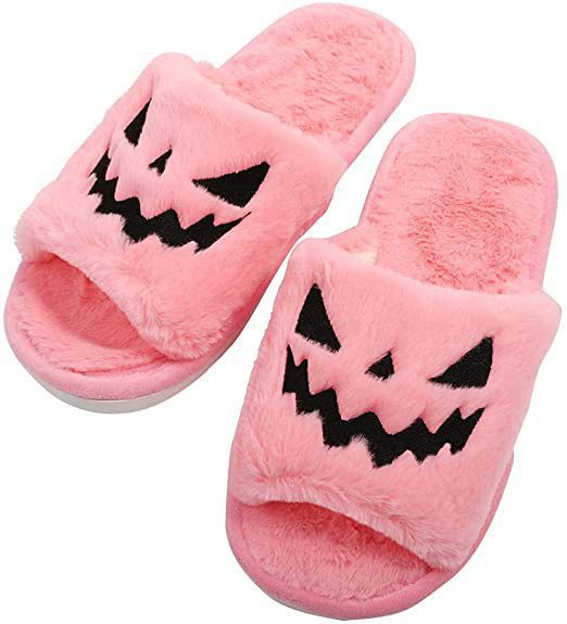 Halloween Shoes Winter Cute Warm Home Slippers Women, Spooky Season Halloween Shoes, Halloween Gifts