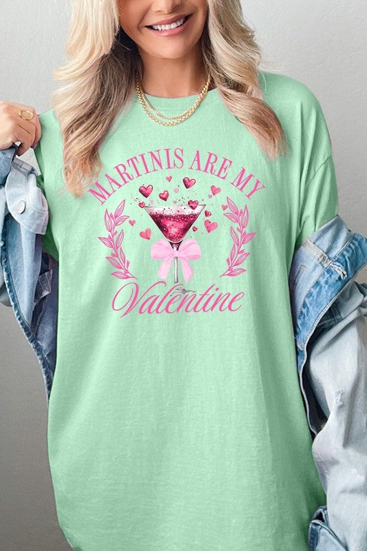 Martinis Are My Valentine Plus Heavy Cotton Tee