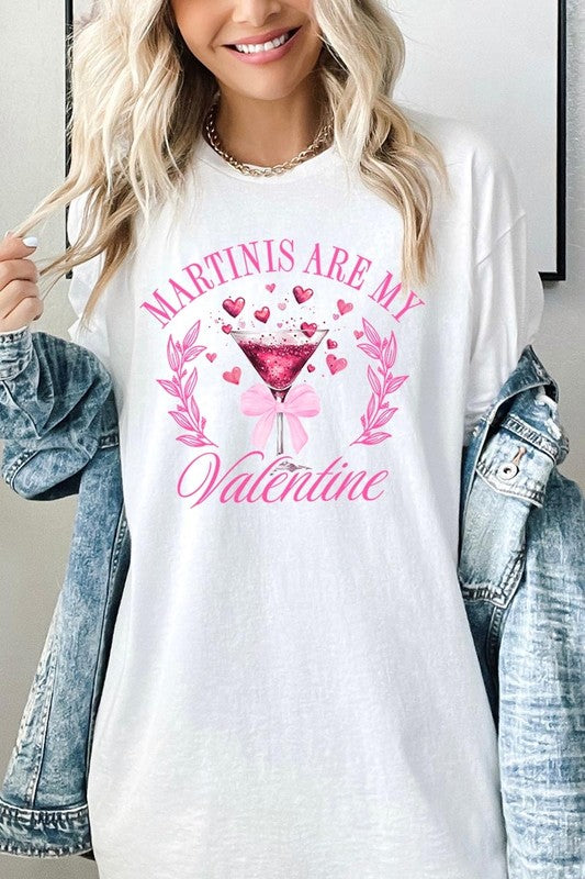 Martinis Are My Valentine Plus Heavy Cotton Tee