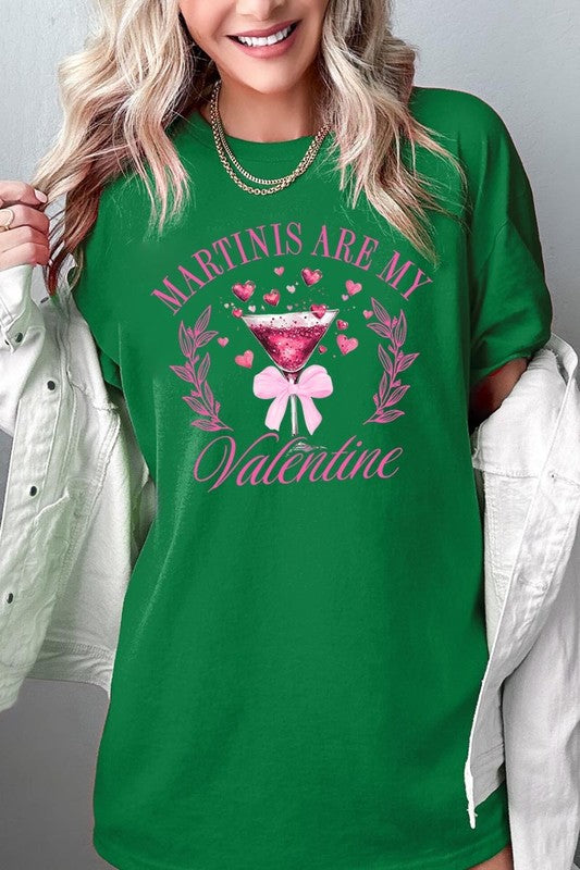 Martinis Are My Valentine Plus Heavy Cotton Tee