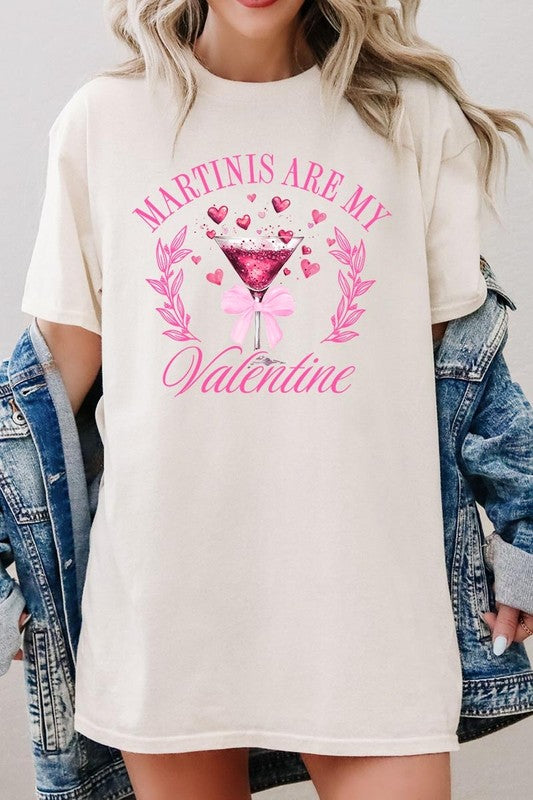 Martinis Are My Valentine Plus Heavy Cotton Tee