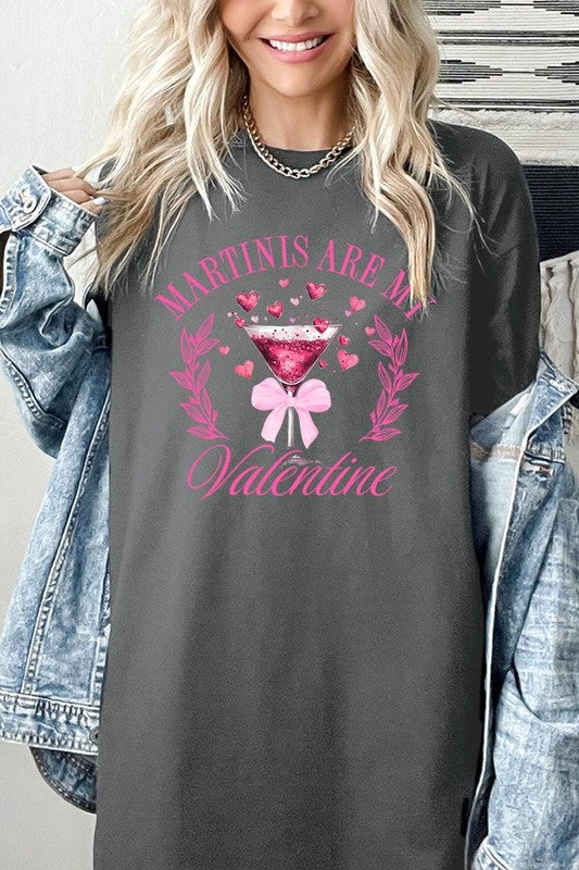 Martinis Are My Valentine Plus Heavy Cotton Tee