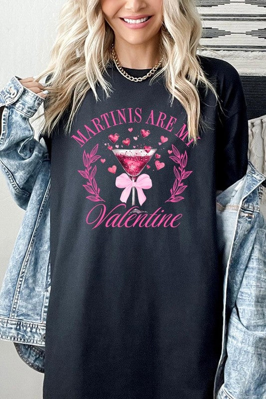 Martinis Are My Valentine Plus Heavy Cotton Tee