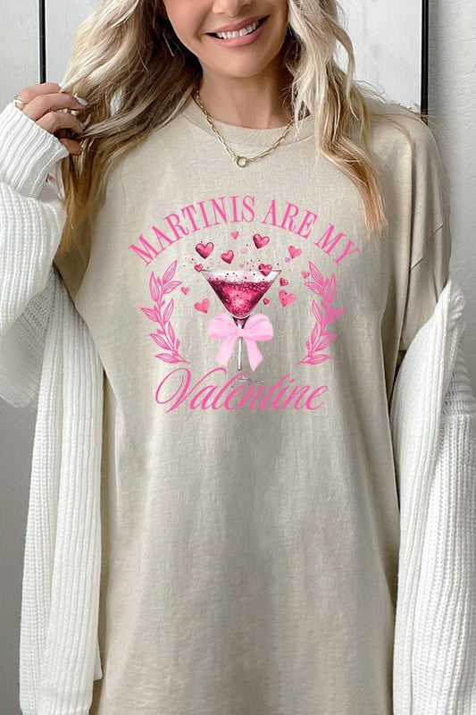 Martinis Are My Valentine Plus Heavy Cotton Tee