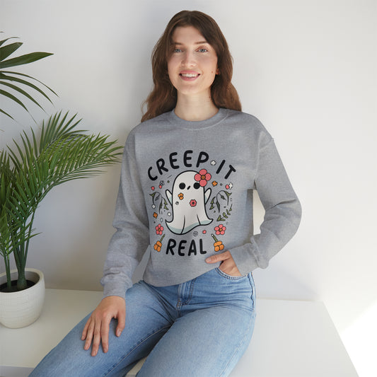 Creep It Real Sweatshirt, Spooky Season Halloween Sweatshirt, Halloween Costume, Spooky Sweatshirt, Halloween Gifts