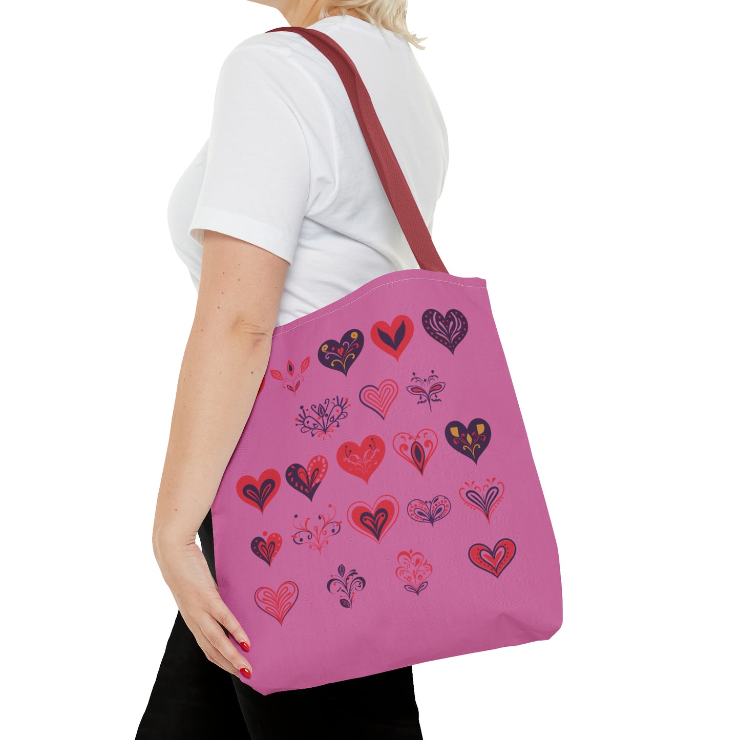 Valentine's light pink Tote Bag (AOP)