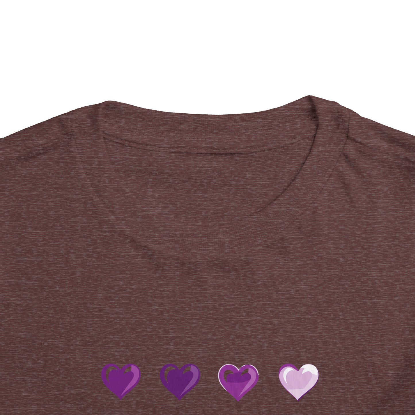 Valentine's purple and white hearts shape design Toddler Short Sleeve Tee