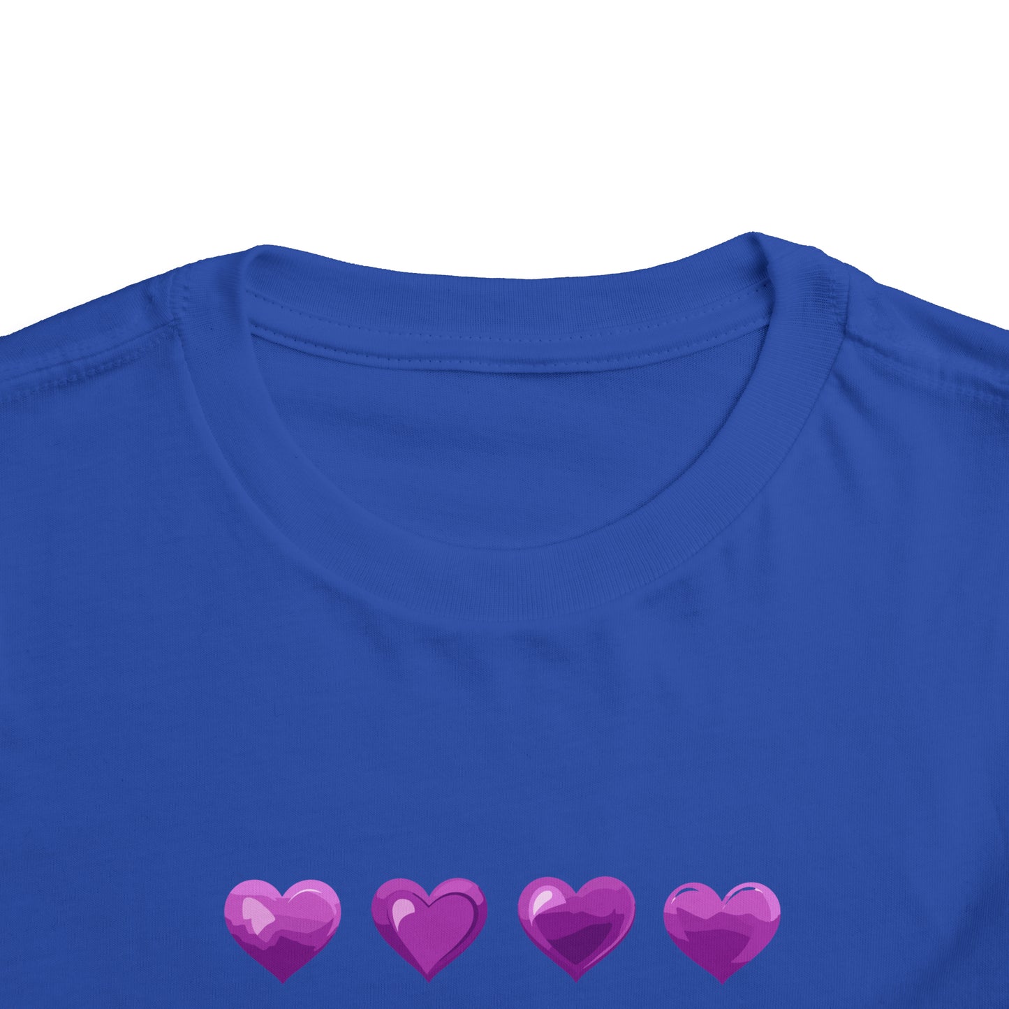 Valentine's purple hearts shape design Toddler Short Sleeve Tee