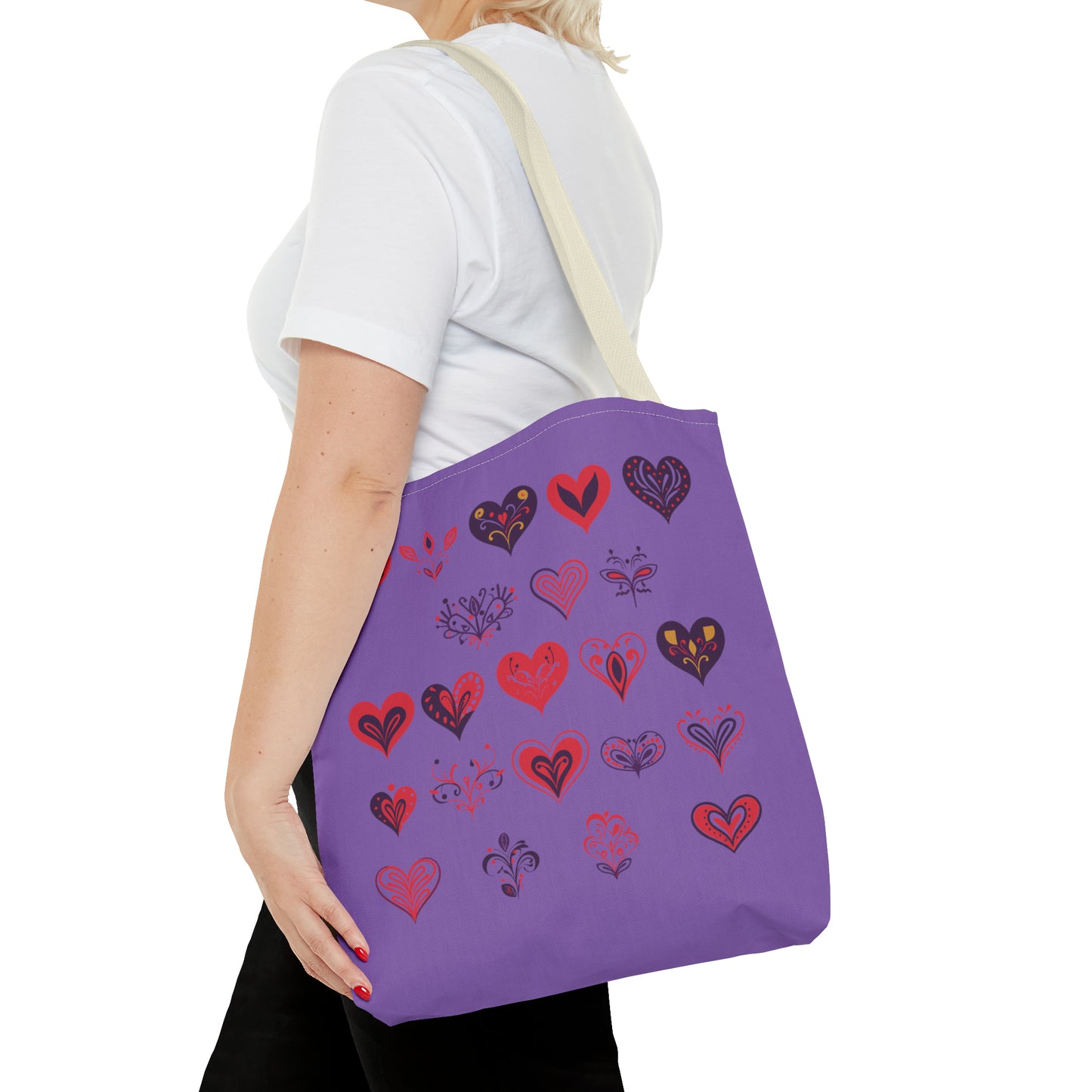 Valentine's light purple Tote Bag (AOP)