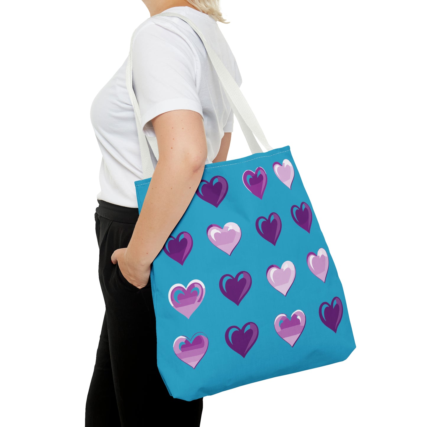 Valentine's Turquoise Tote Bag (AOP)