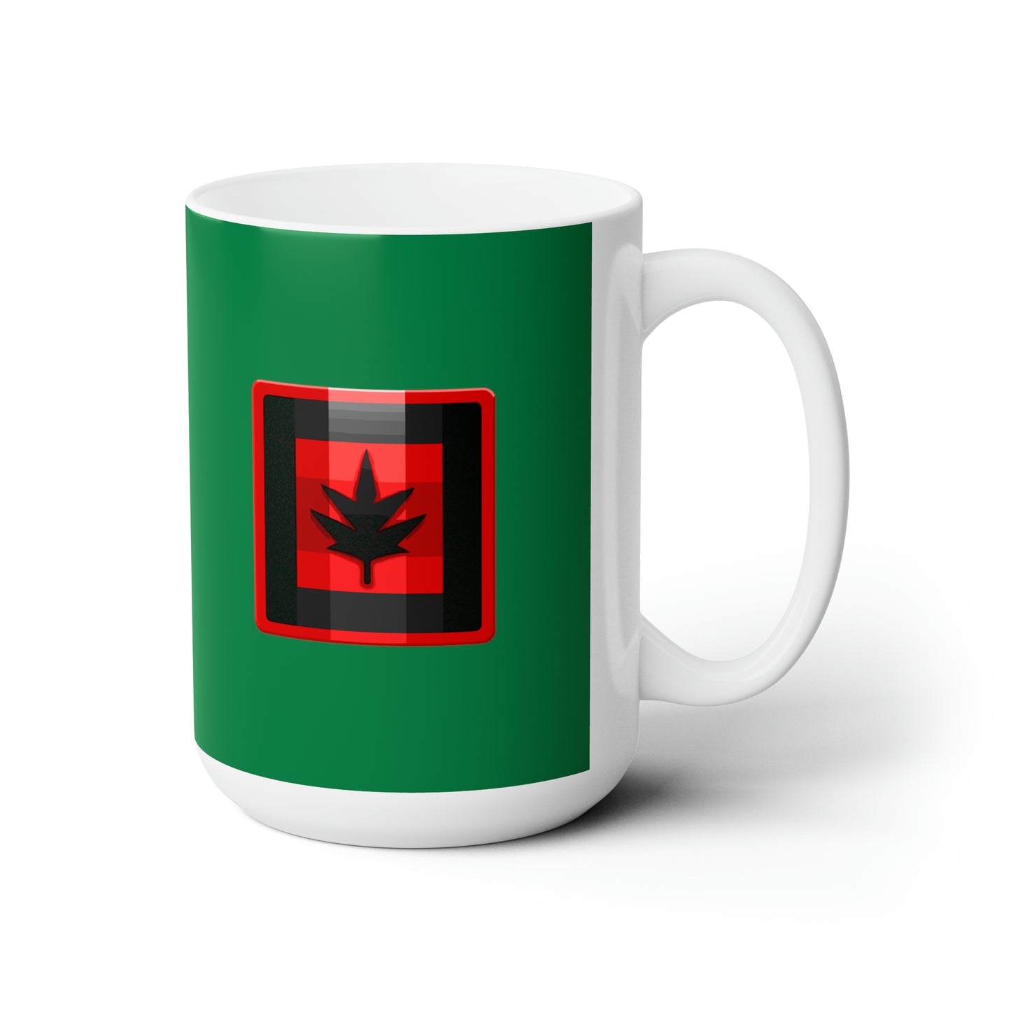 Canada maple leaf dark green Christmas Ceramic Mug 15oz