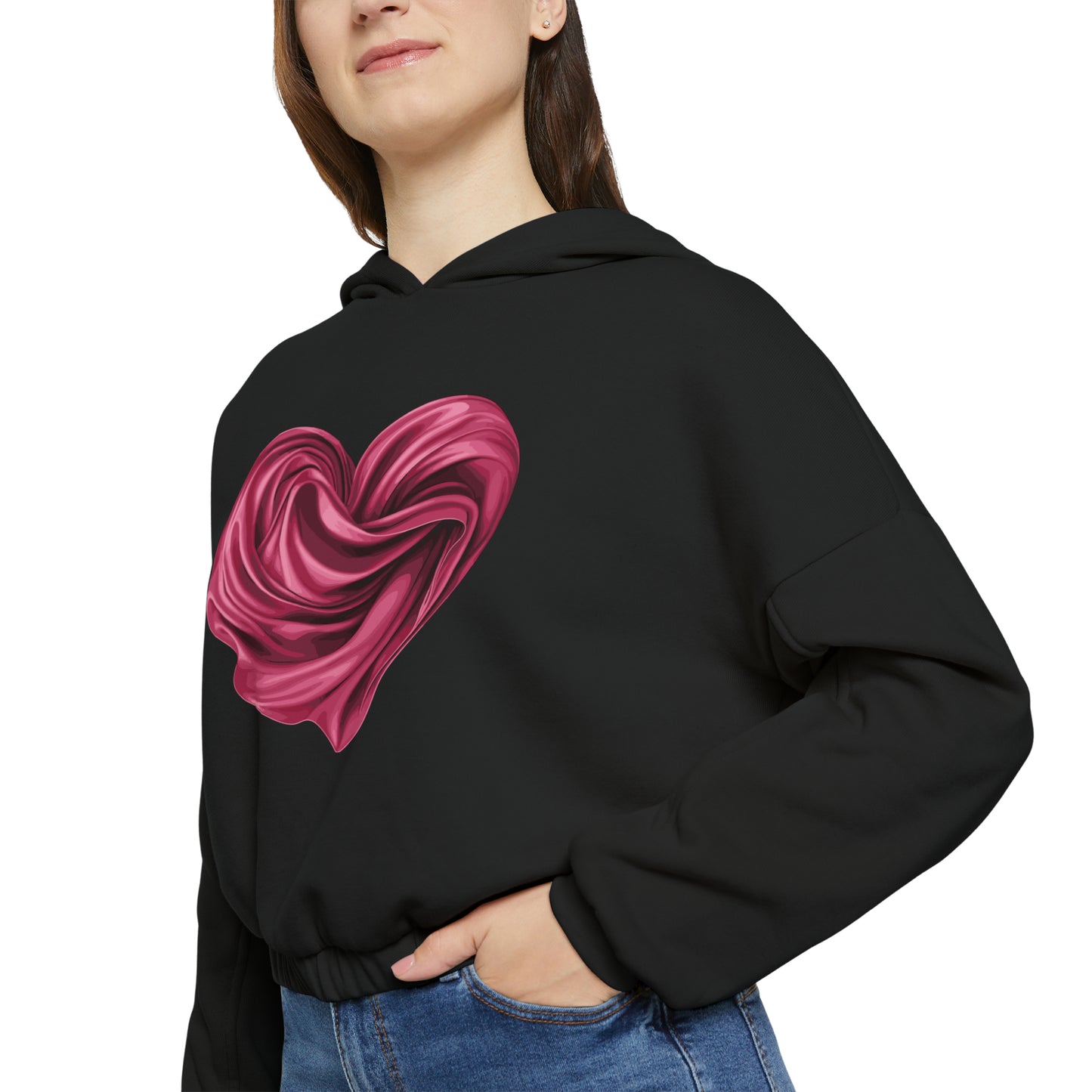 Valentine's best Gift, Women's Cinched Bottom Hoodie