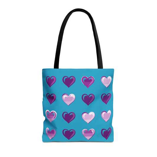 Valentine's Turquoise Tote Bag (AOP)