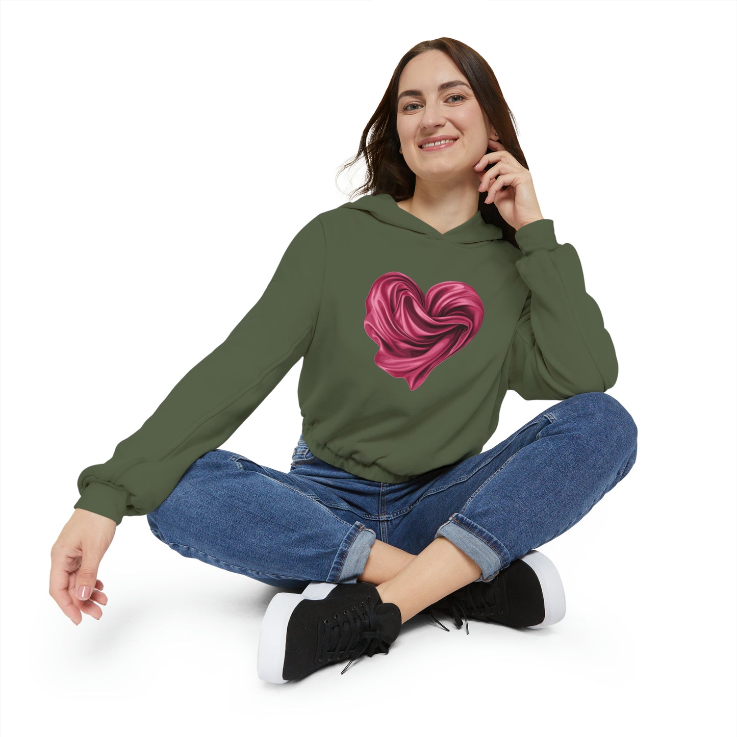 Valentine's best Gift, Women's Cinched Bottom Hoodie