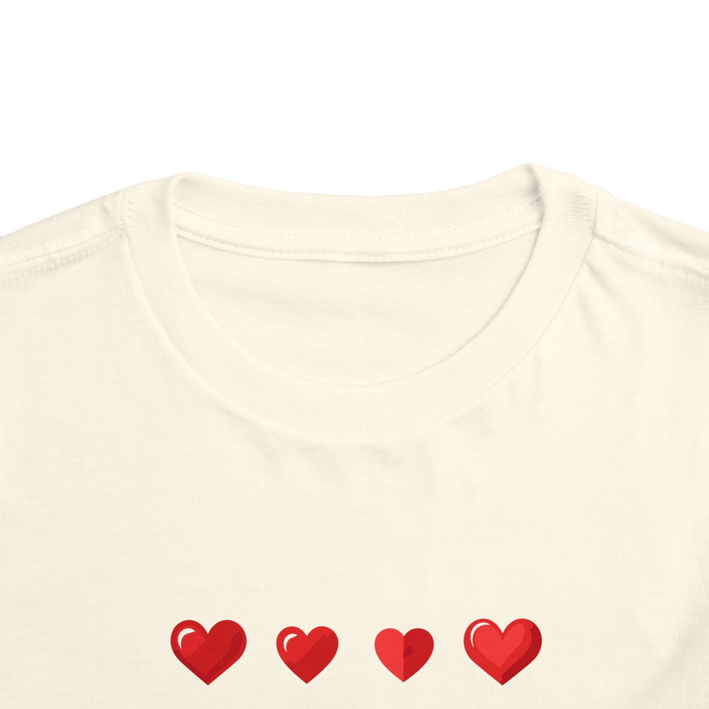 Valentine's Red hearts shape design Toddler Short Sleeve Tee