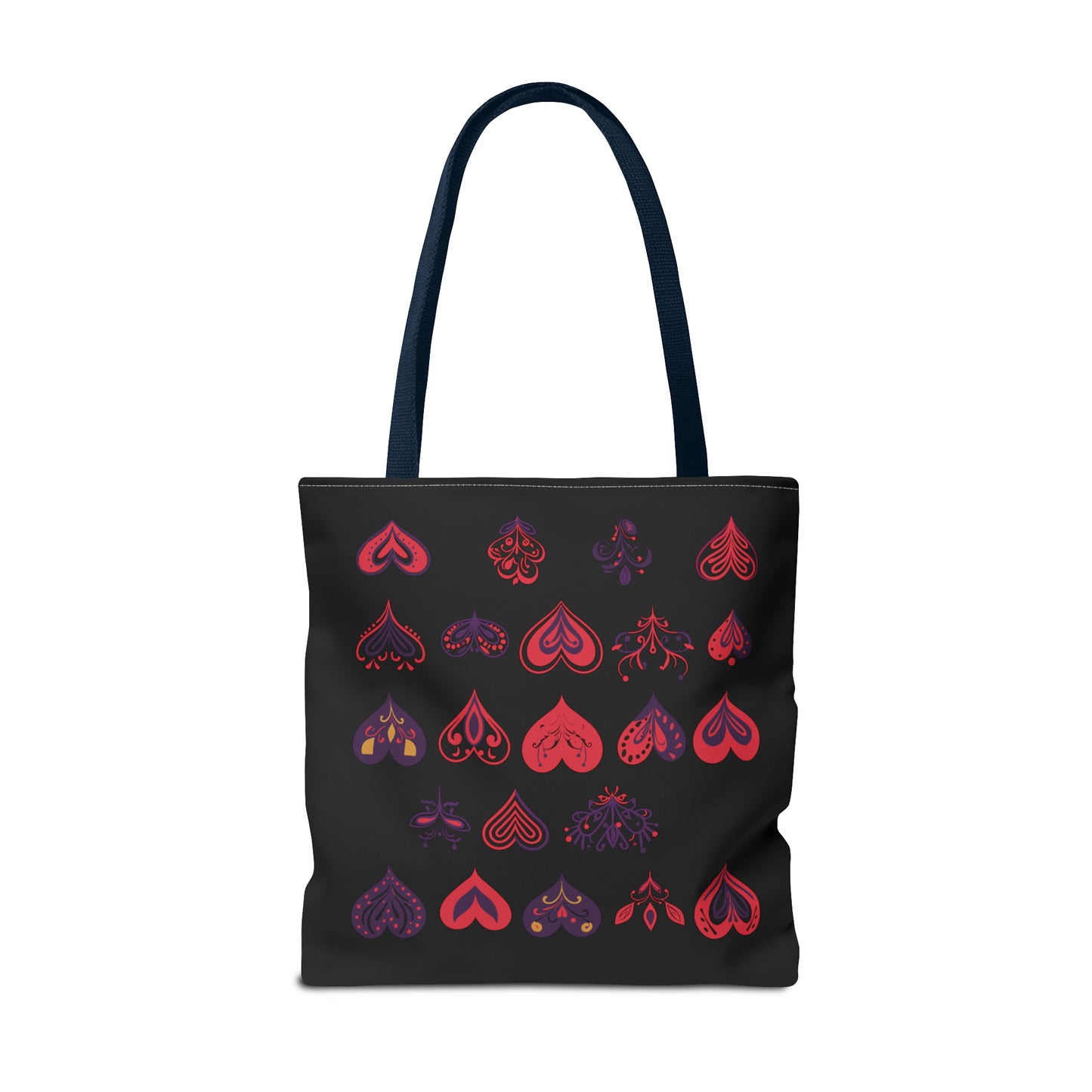 Valentine's black Tote Bag (AOP)