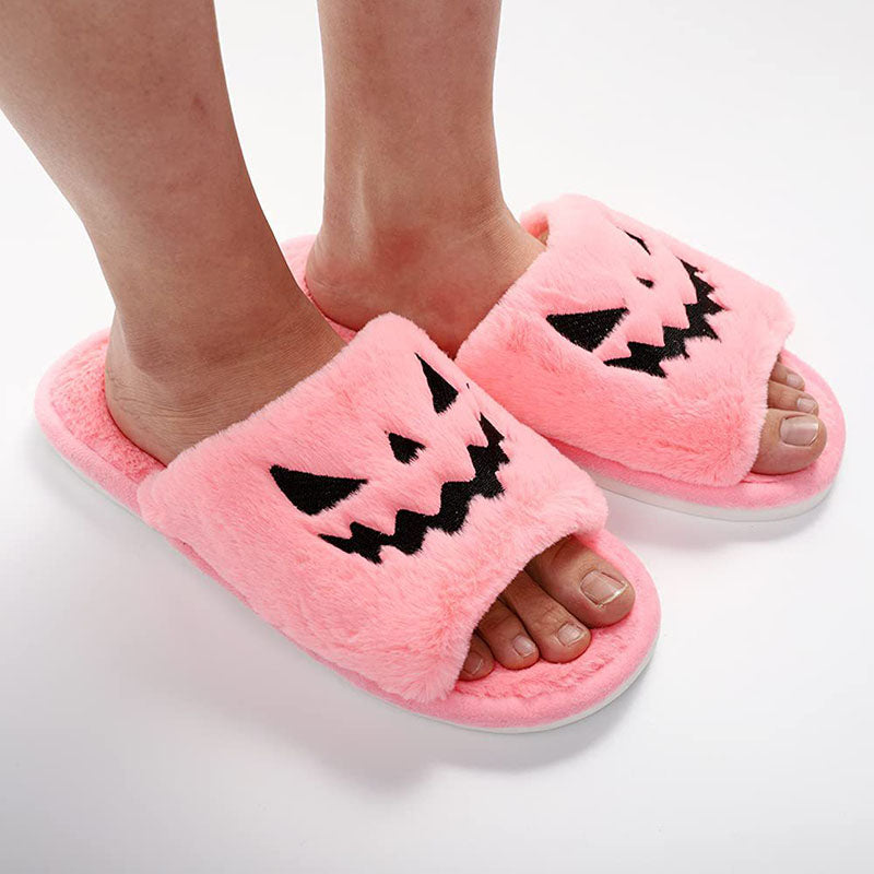 Halloween Shoes Winter Cute Warm Home Slippers Women, Spooky Season Halloween Shoes, Halloween Gifts