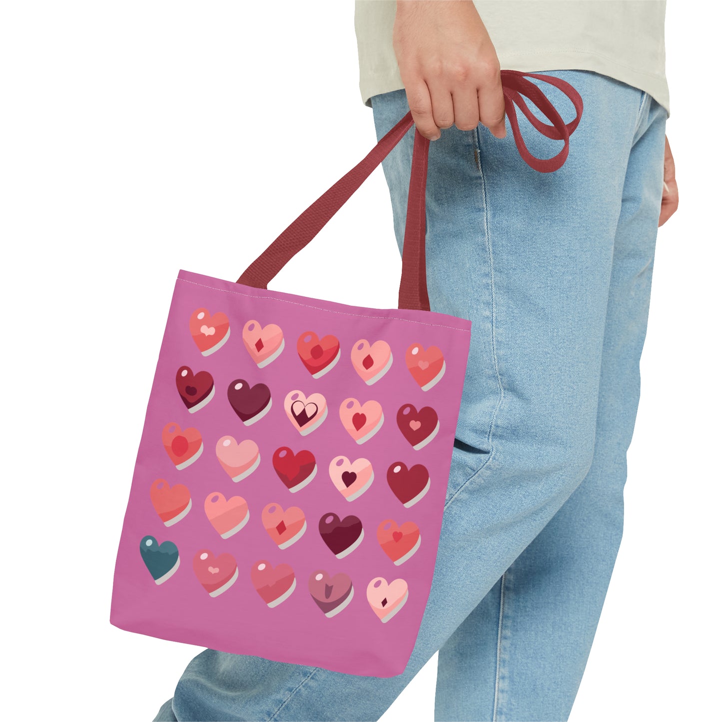 Valentine's light pink Tote Bag (AOP)