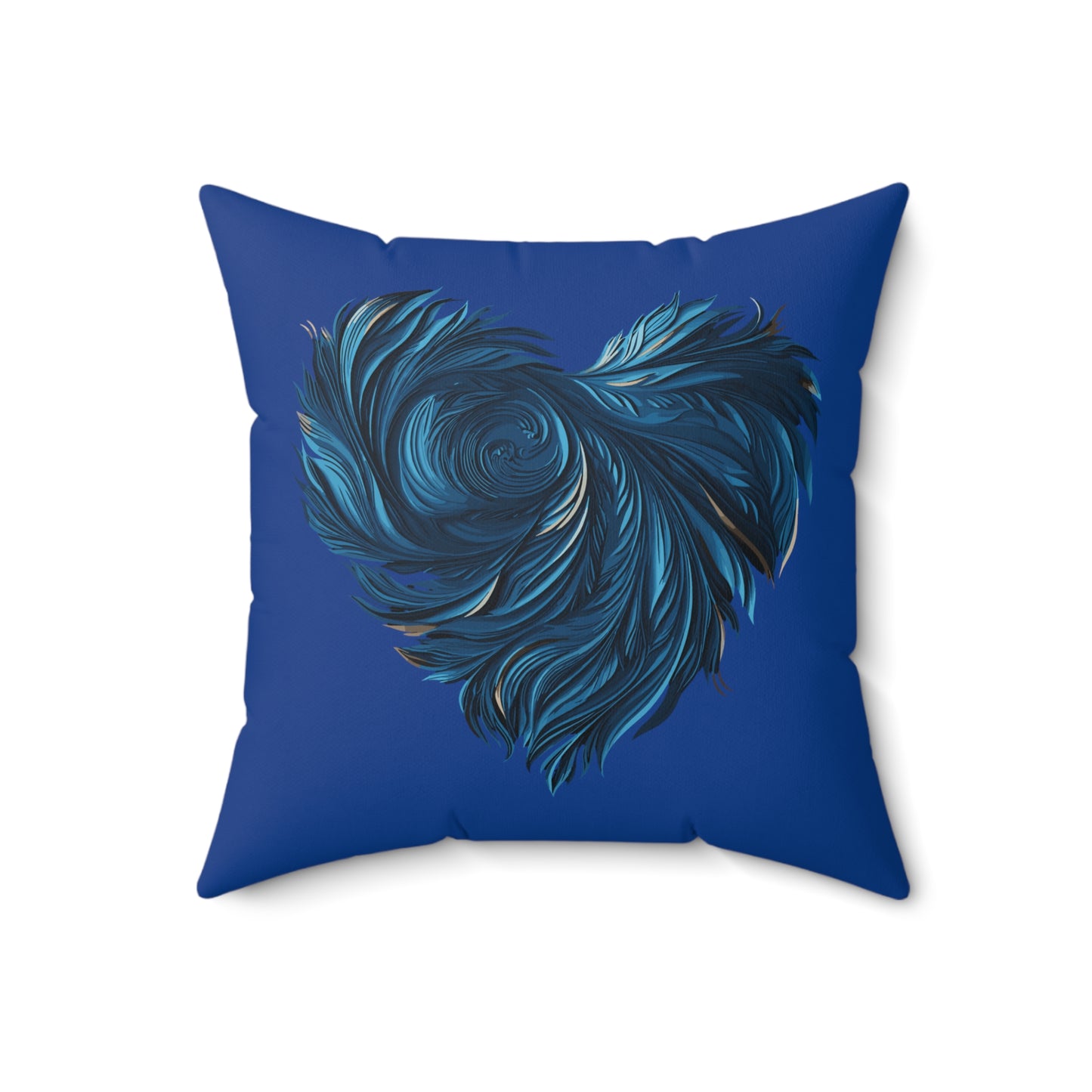 Valentine's day best home decor Dark blue Spun Polyester Square Pillow