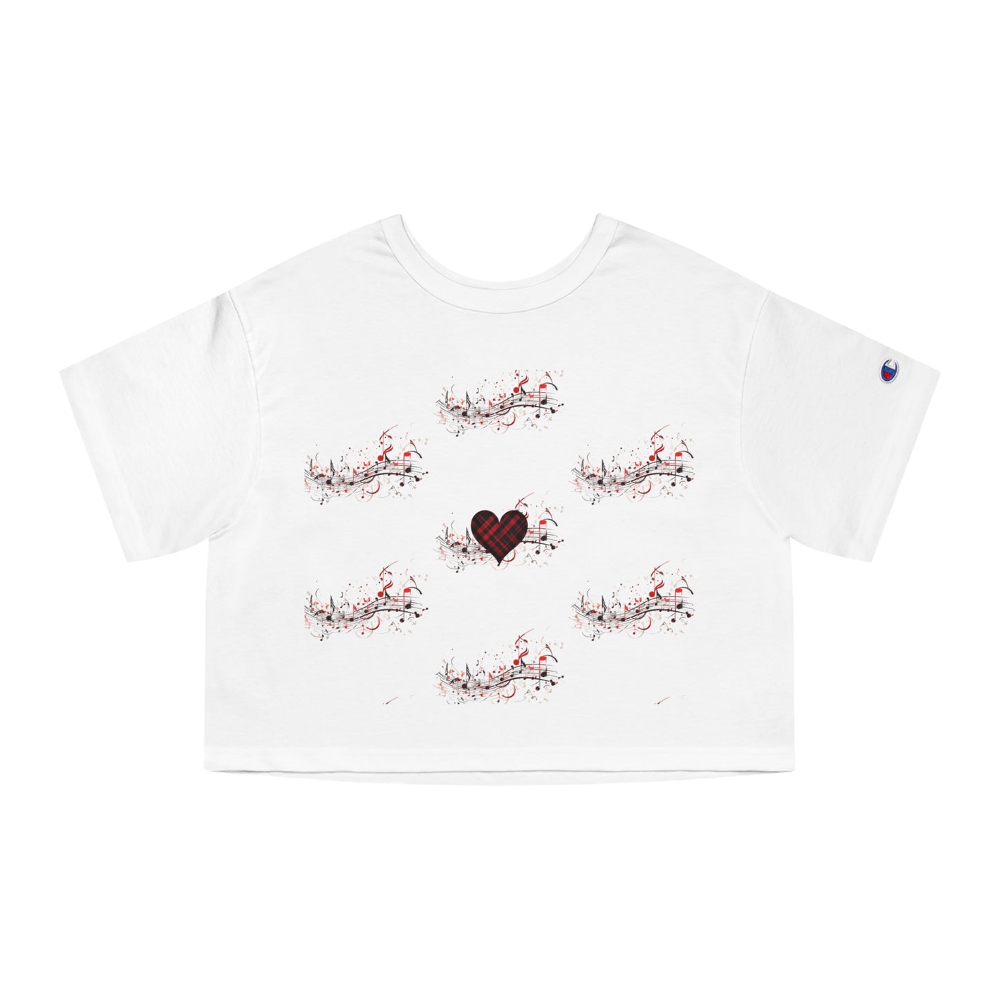 Valentine's and musical combination Champion Women's Heritage Cropped T-Shirt for valentine's day.