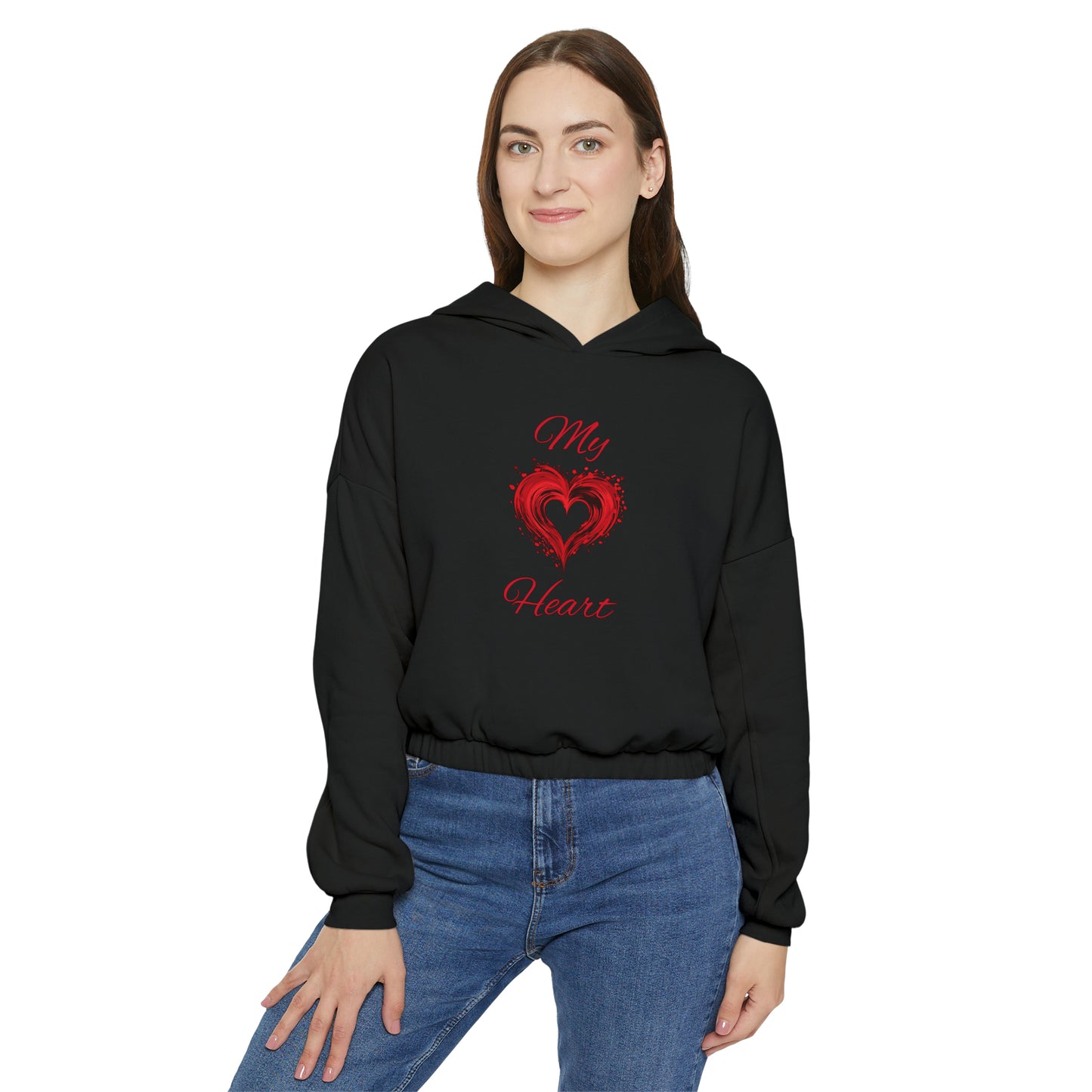 Valentine's best Gift, Women's Cinched Bottom Hoodie