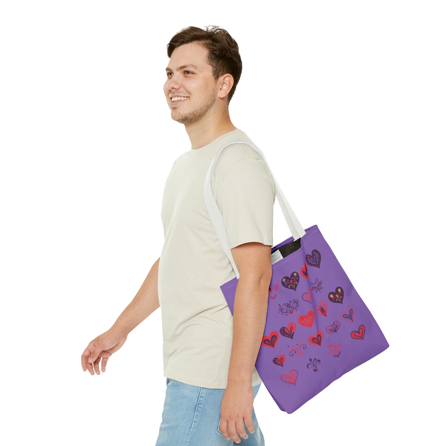 Valentine's light purple Tote Bag (AOP)