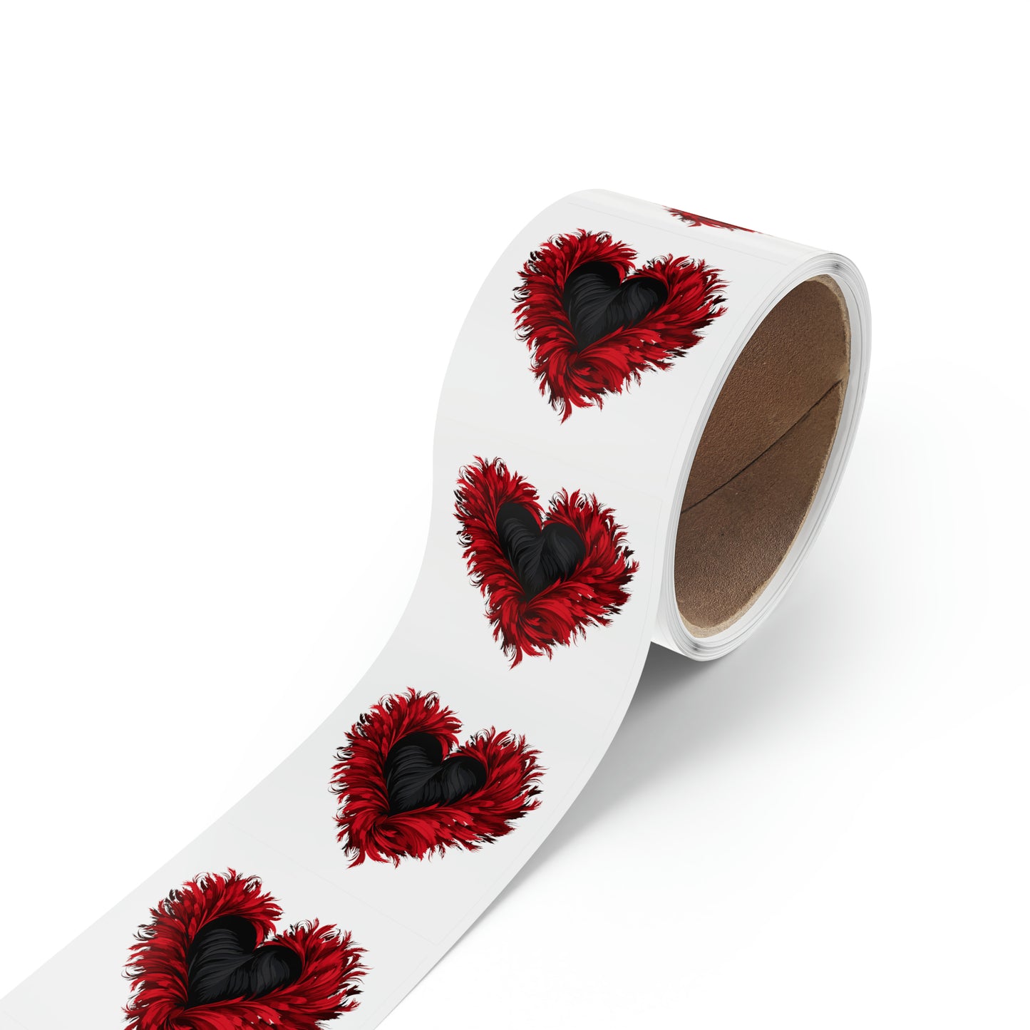 Valentine's heart shape Square Sticker Label Rolls