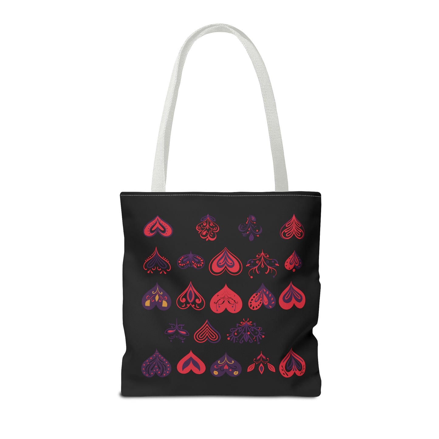 Valentine's black Tote Bag (AOP)