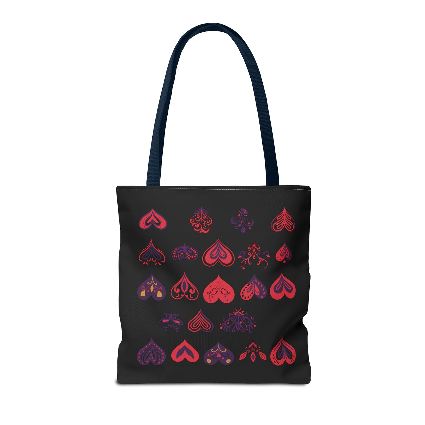 Valentine's black Tote Bag (AOP)