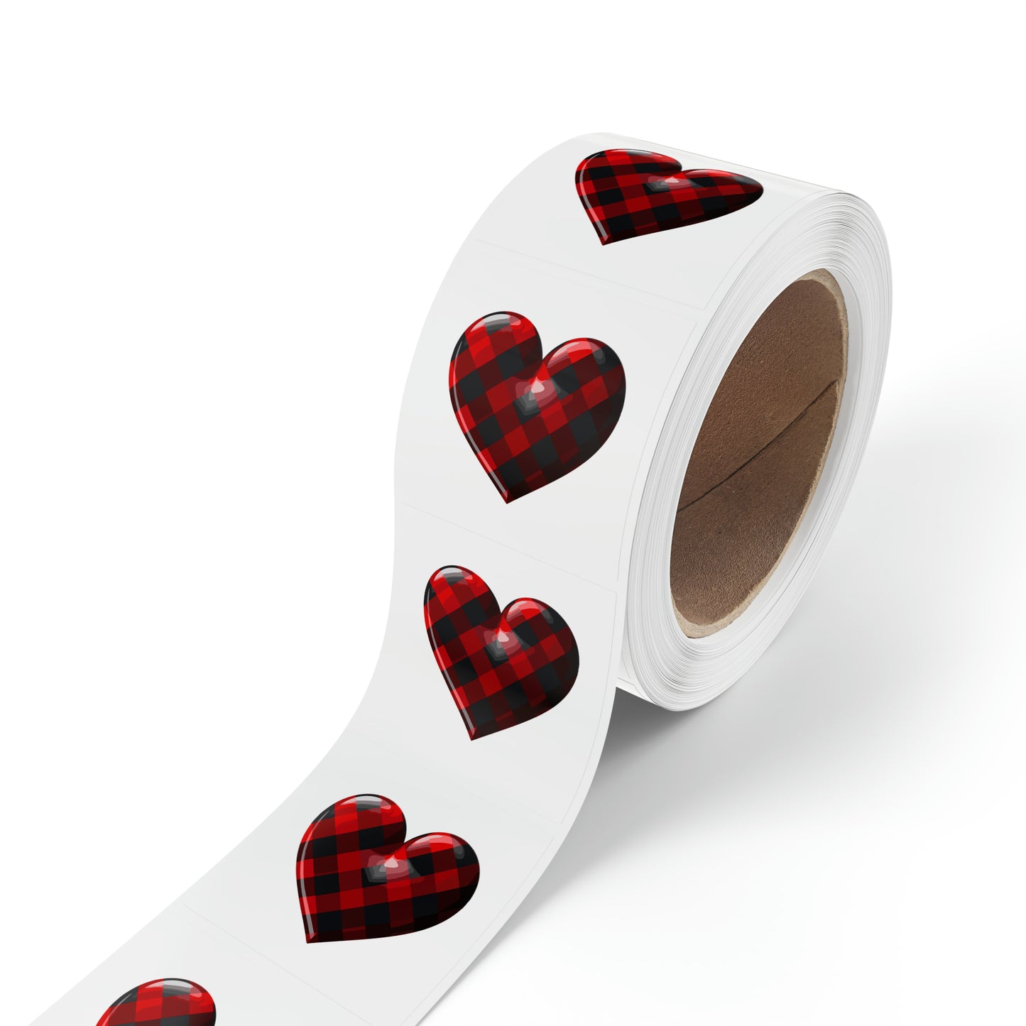 Valentine's day heart shape Square Sticker Label Rolls