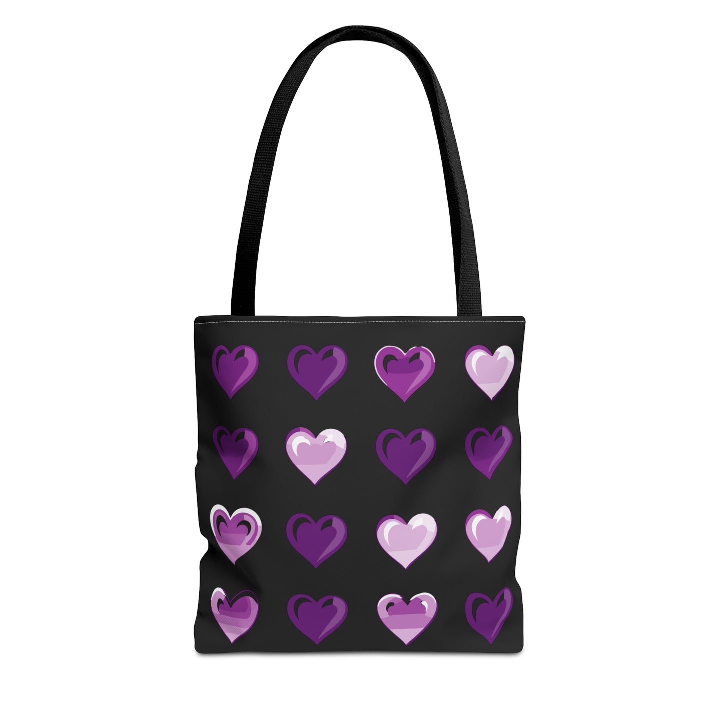 Valentine's black Tote Bag (AOP)