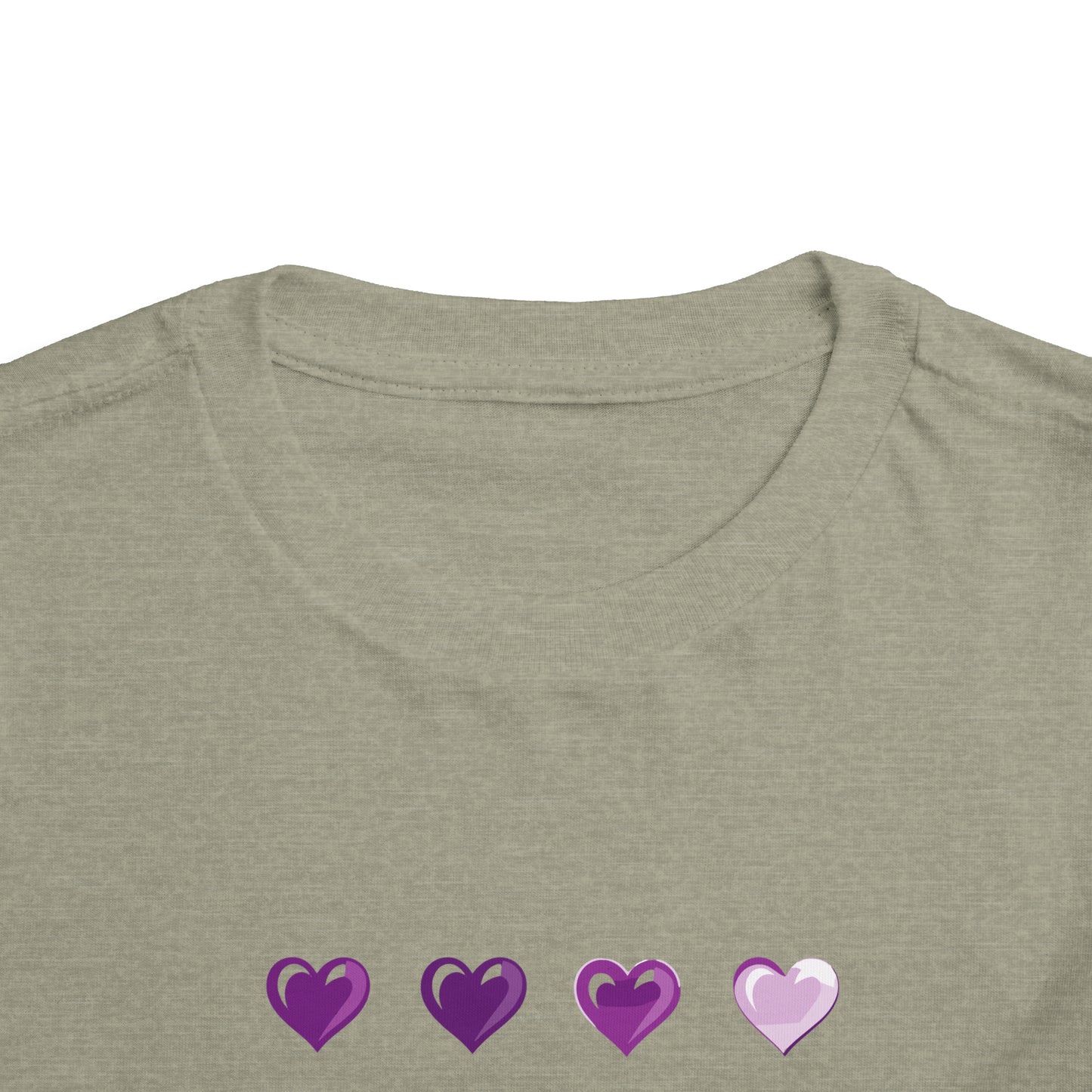 Valentine's purple and white hearts shape design Toddler Short Sleeve Tee