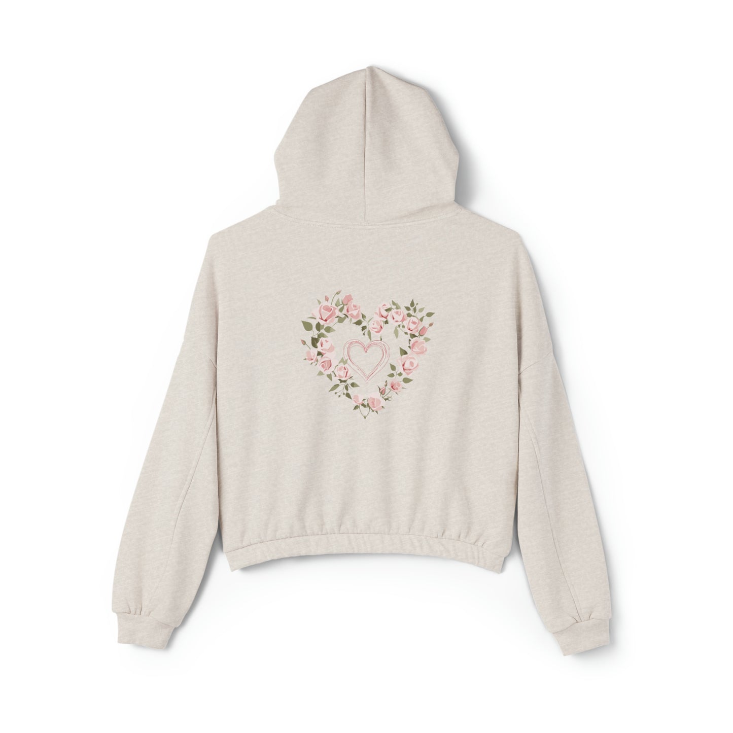 Valentine's best Gift, roses design Women's Cinched Bottom Hoodie