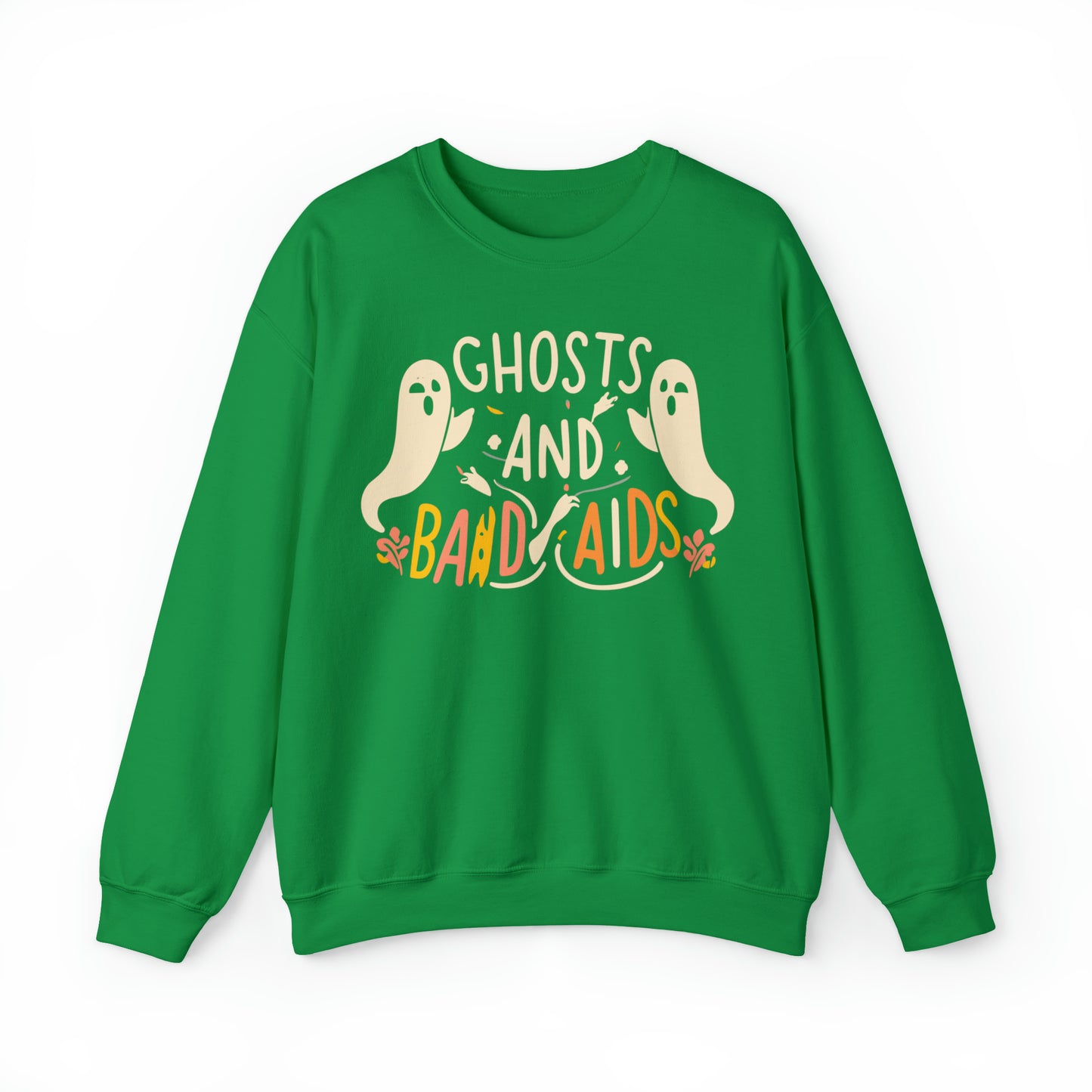 Ghosts and Band-aids Nurse Halloween Sweatshirt, Spooky Season Halloween Sweatshirt, Halloween Costume, Spooky Sweatshirt, Halloween Gifts