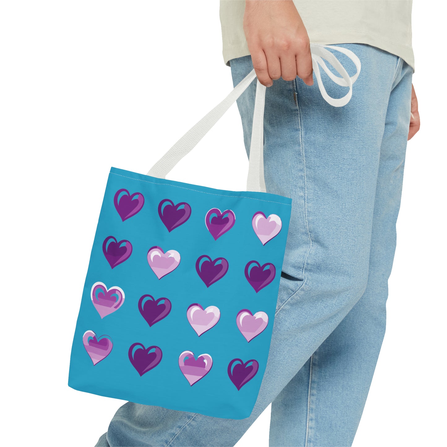 Valentine's Turquoise Tote Bag (AOP)