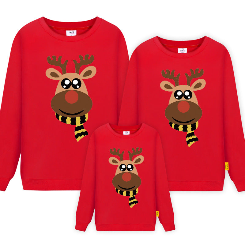 Parent-child Sweater Three-mouth Family Christmas Clothes