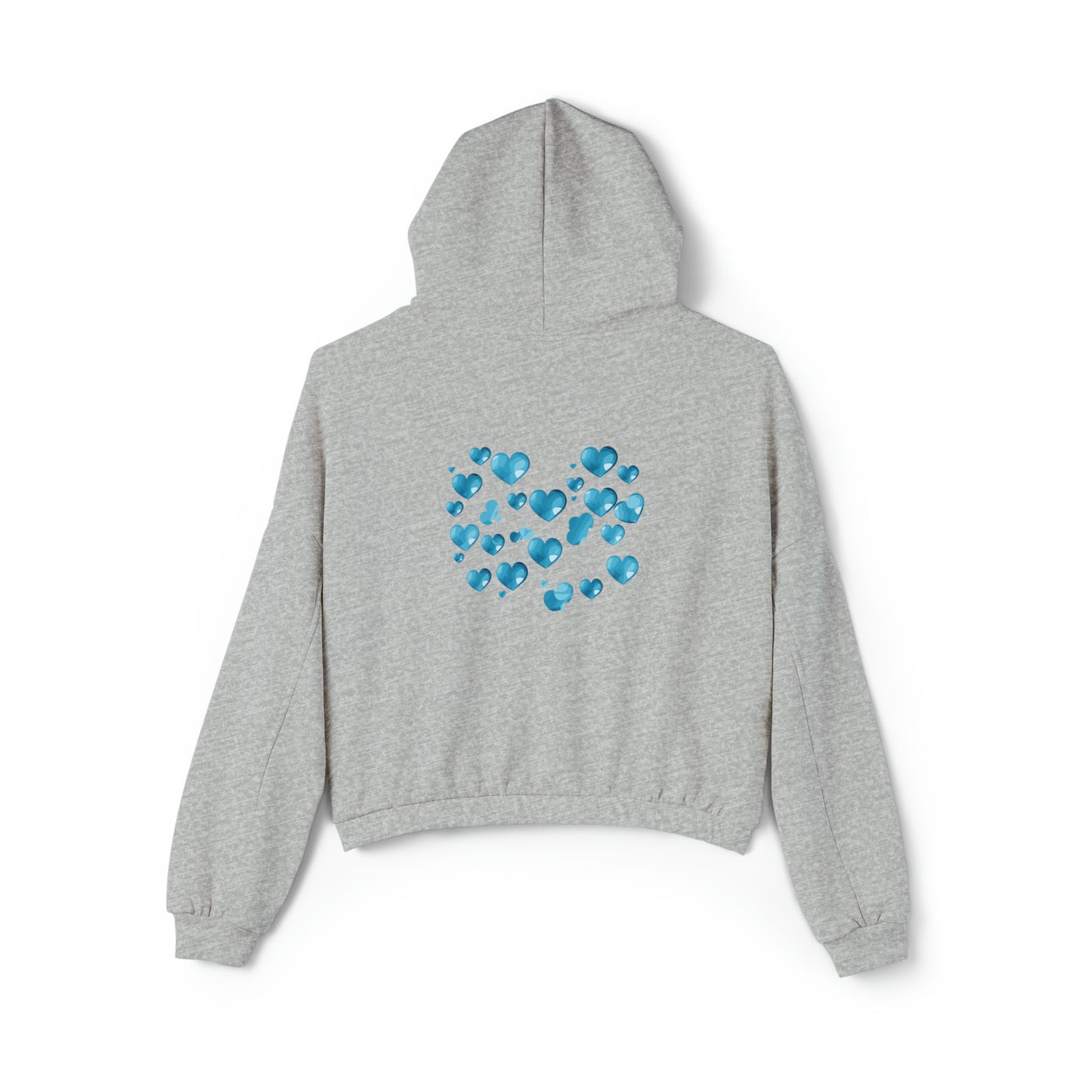 Valentine's best Gift, hearts design Women's Cinched Bottom Hoodie