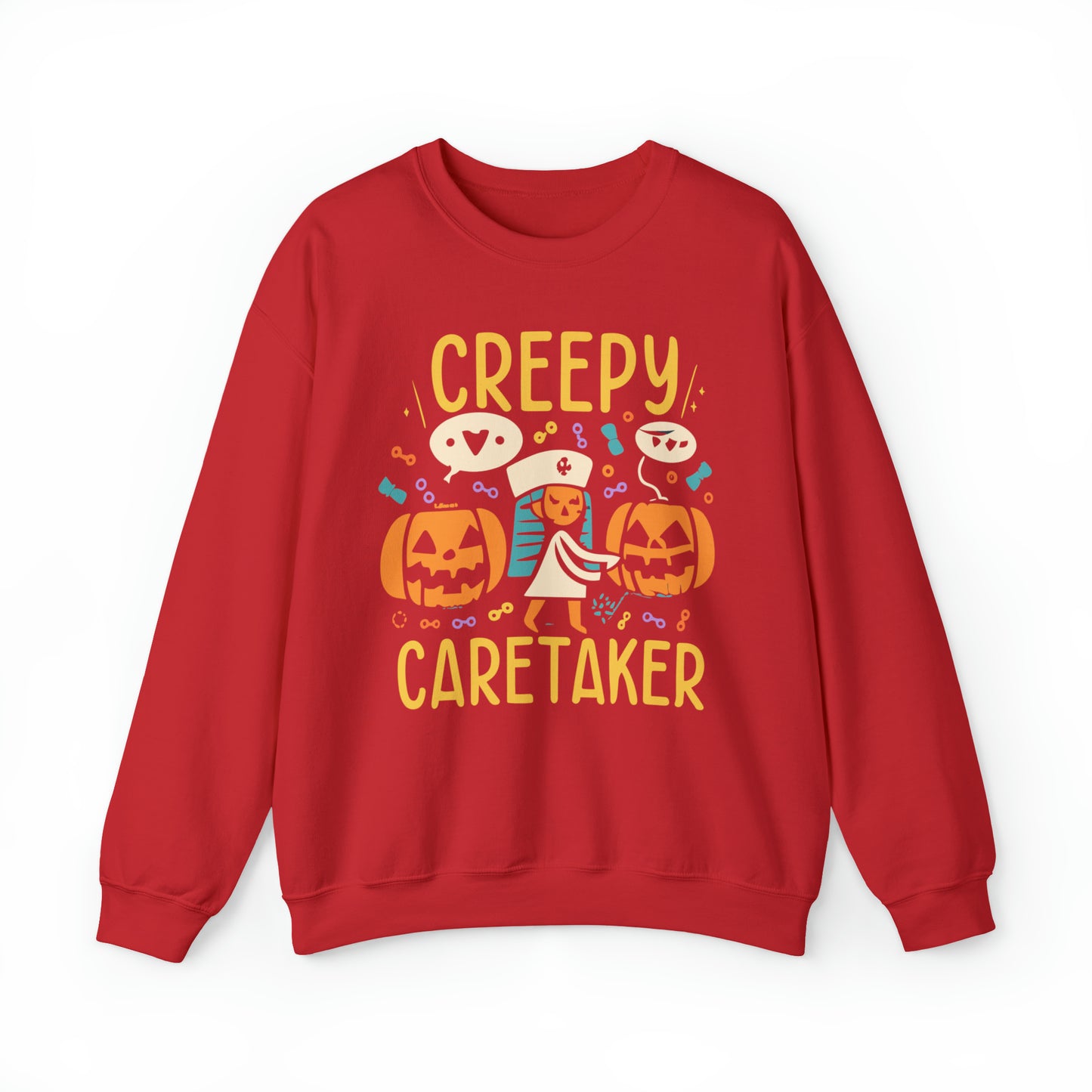 Creepy Caretaker Nurse Halloween Sweatshirt, Spooky Season Halloween Sweatshirt, Winter Sweatshirt, Spooky Sweatshirt, Halloween Gifts