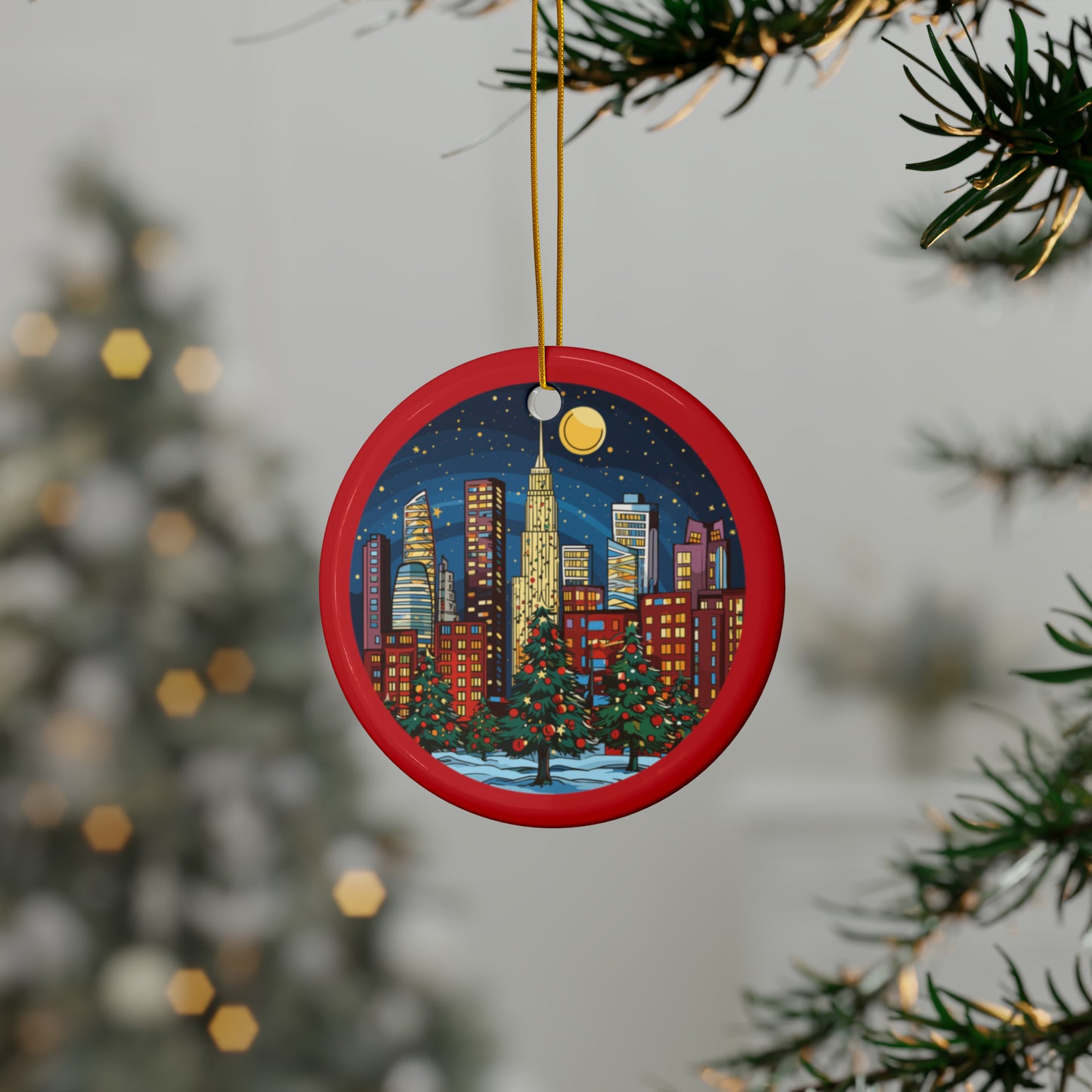 New York City Ceramic Ornaments (1pc, 3pcs, 5pcs, 10pcs)