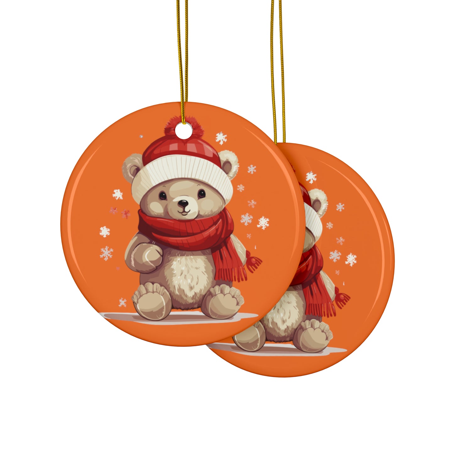 Little bear Christmas Ceramic Ornaments (1pc, 3pcs, 5pcs, 10pcs)