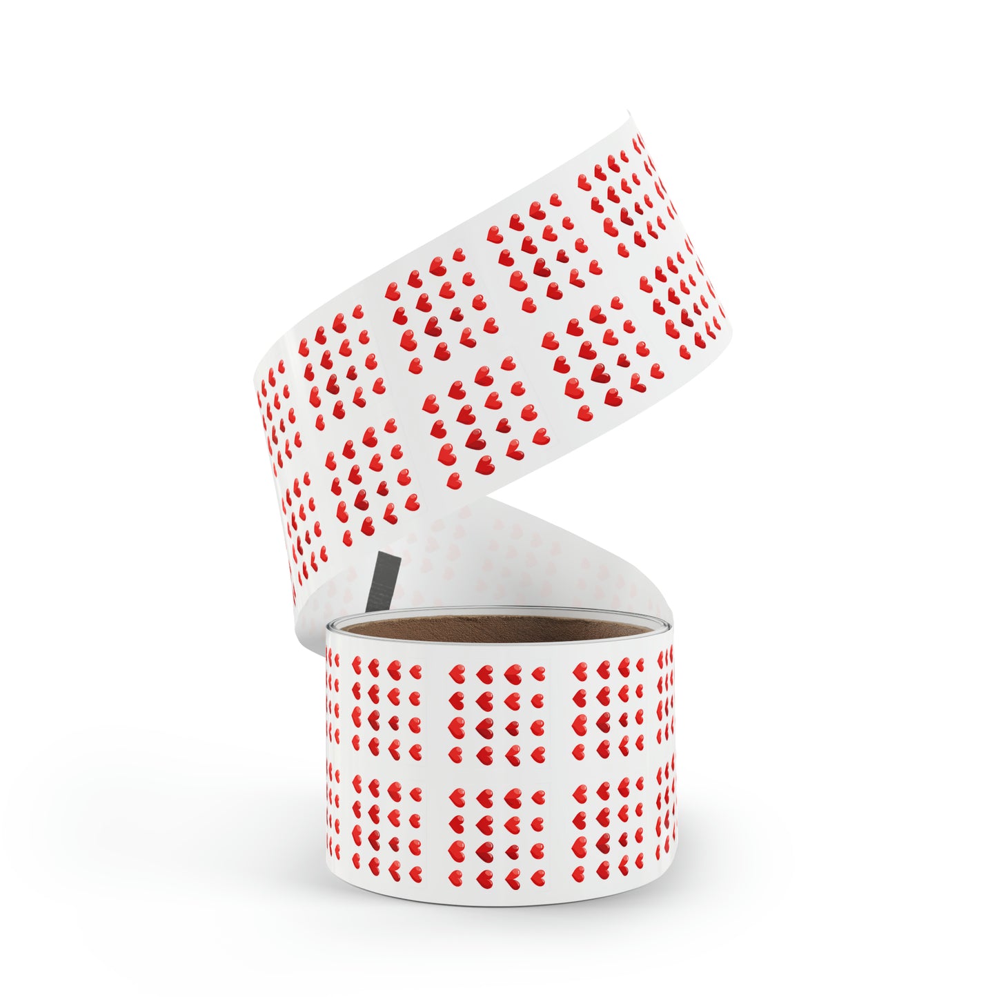 Valentine's day red hearts shape Square Sticker Label Rolls