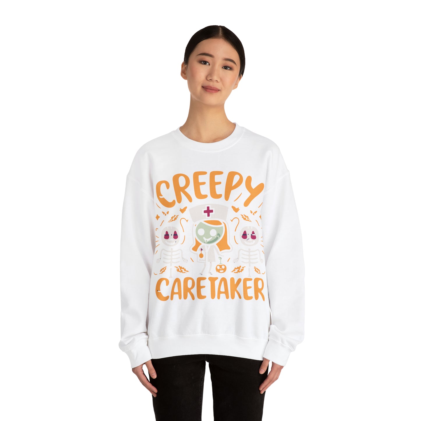 Creepy Caretaker Nurse Halloween Sweatshirt, Spooky Season Halloween Sweatshirt, Halloween Costume, Spooky Sweatshirt, Halloween Gifts