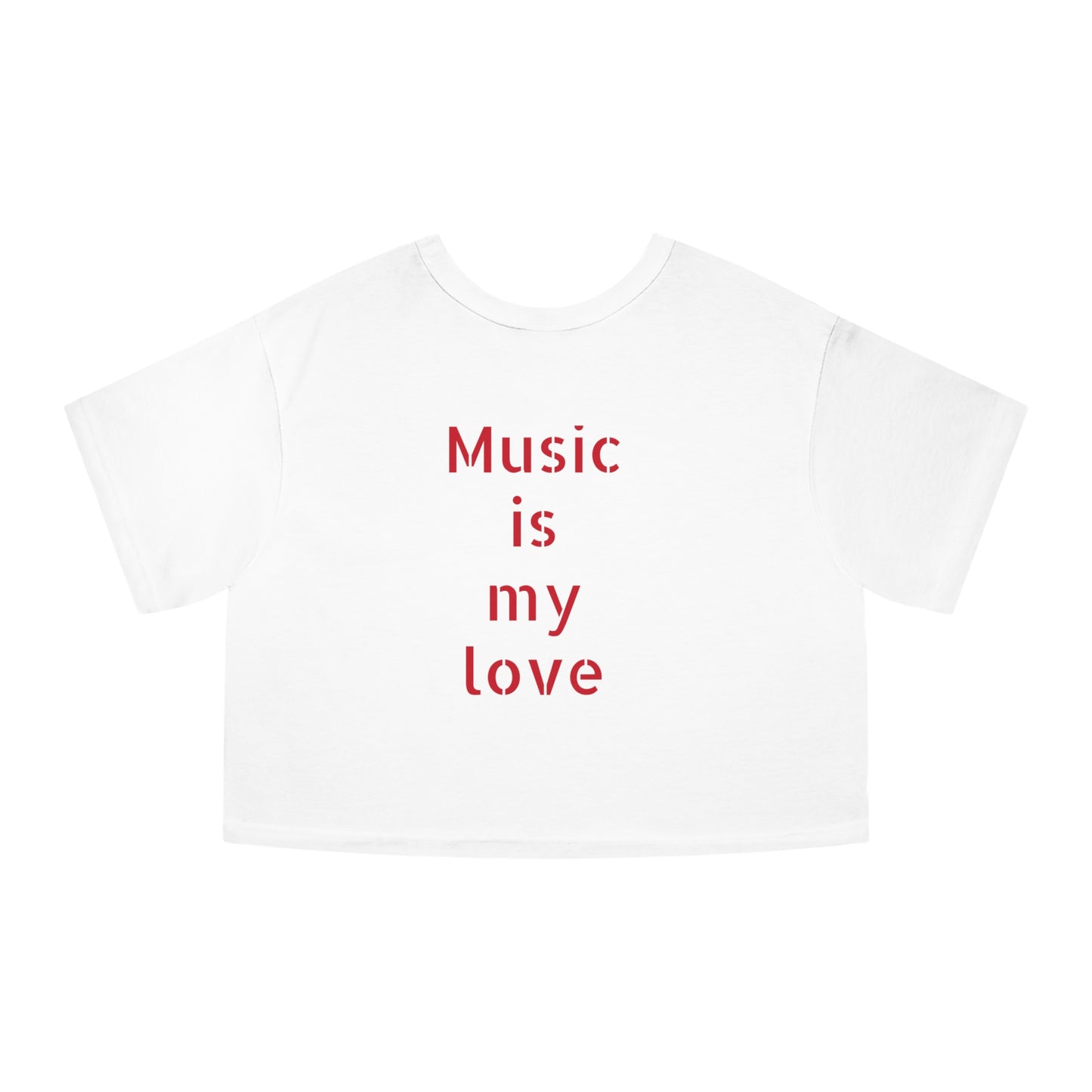 Valentine's and musical combination Champion Women's Heritage Cropped T-Shirt for valentine's day.