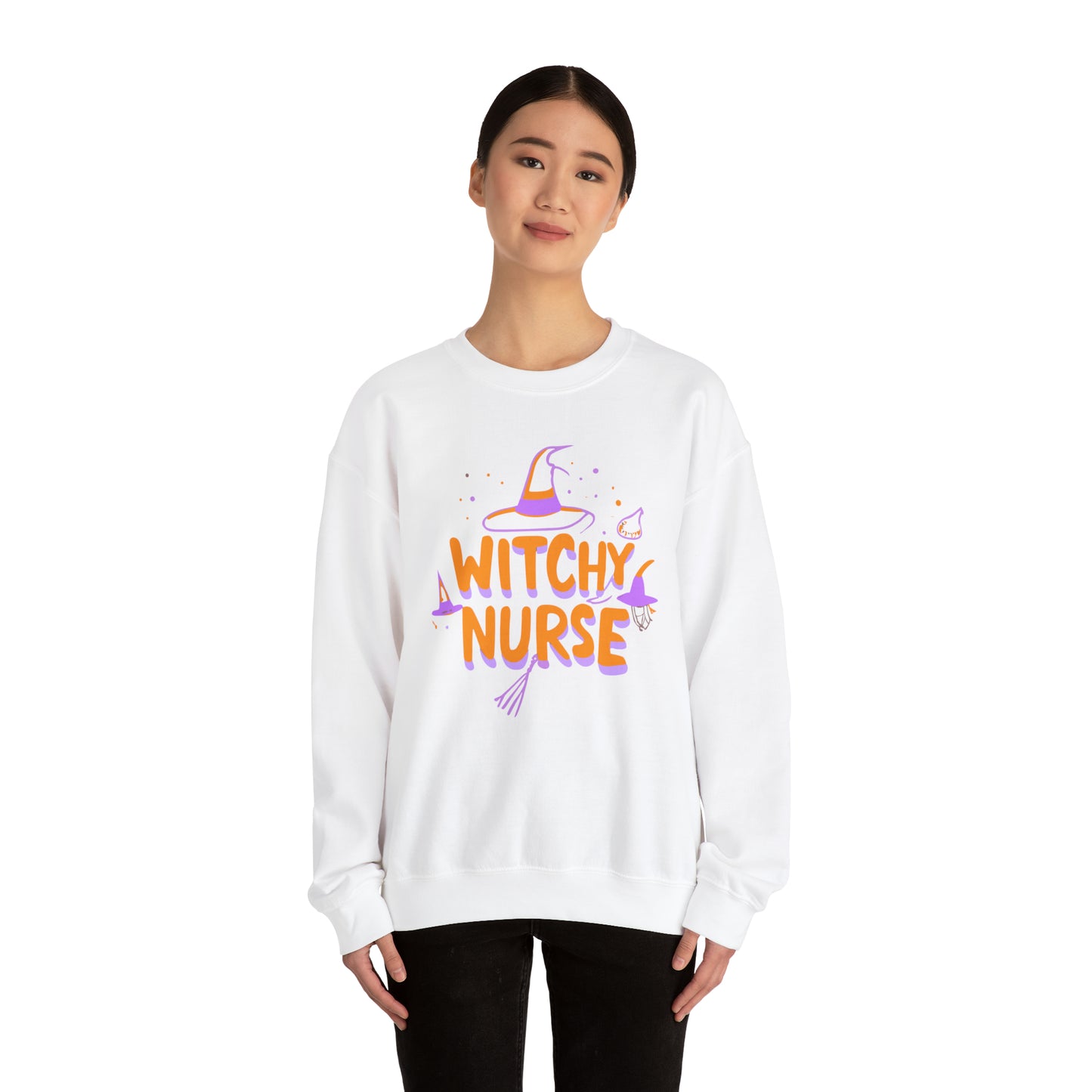 Witchy Nurse Halloween Sweatshirt, Spooky Season Halloween Sweatshirt, Winter Sweatshirt, Spooky Sweatshirt, Halloween Gifts