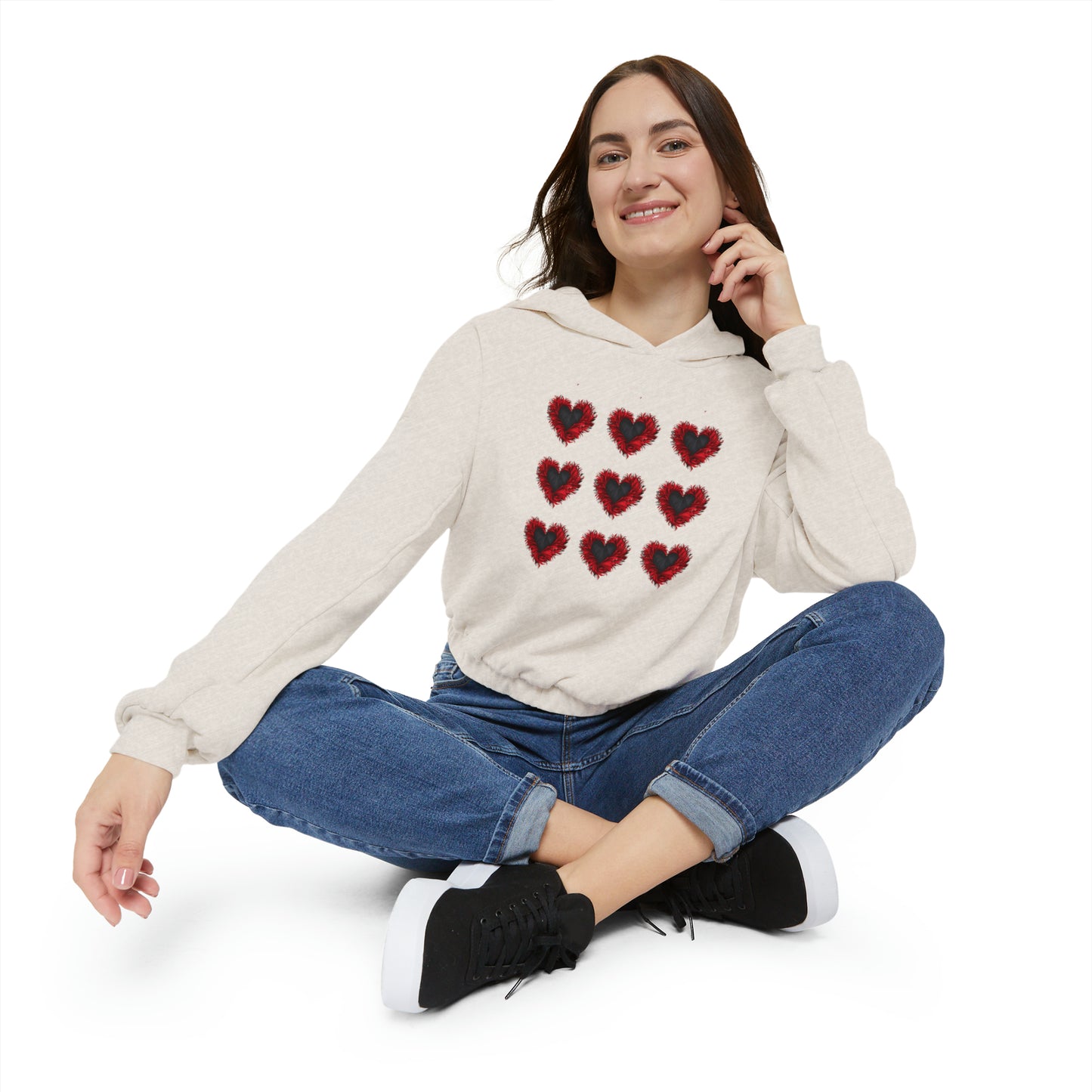 Valentine's best Gift, Women's Cinched Bottom Hoodie