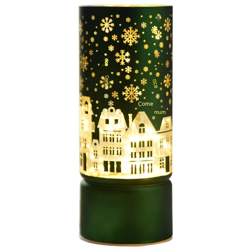 Christmas Luminous Glass Desktop Decoration