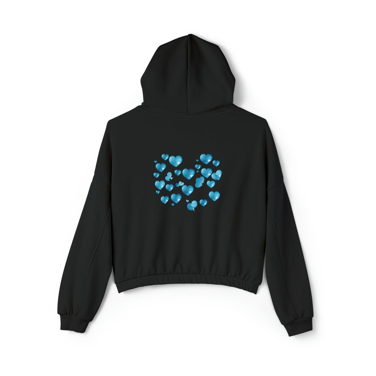 Valentine's best Gift, hearts design Women's Cinched Bottom Hoodie