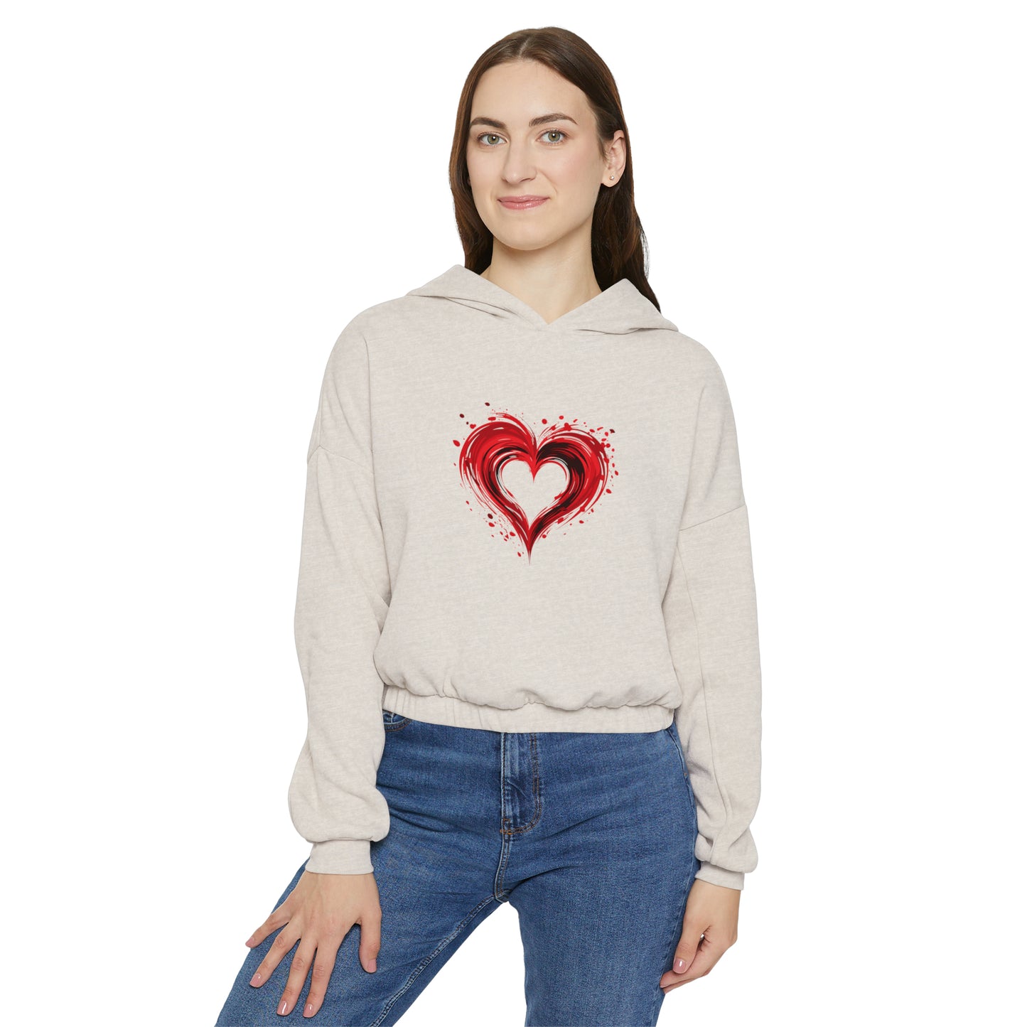 Valentine's best Gift, Women's Cinched Bottom Hoodie