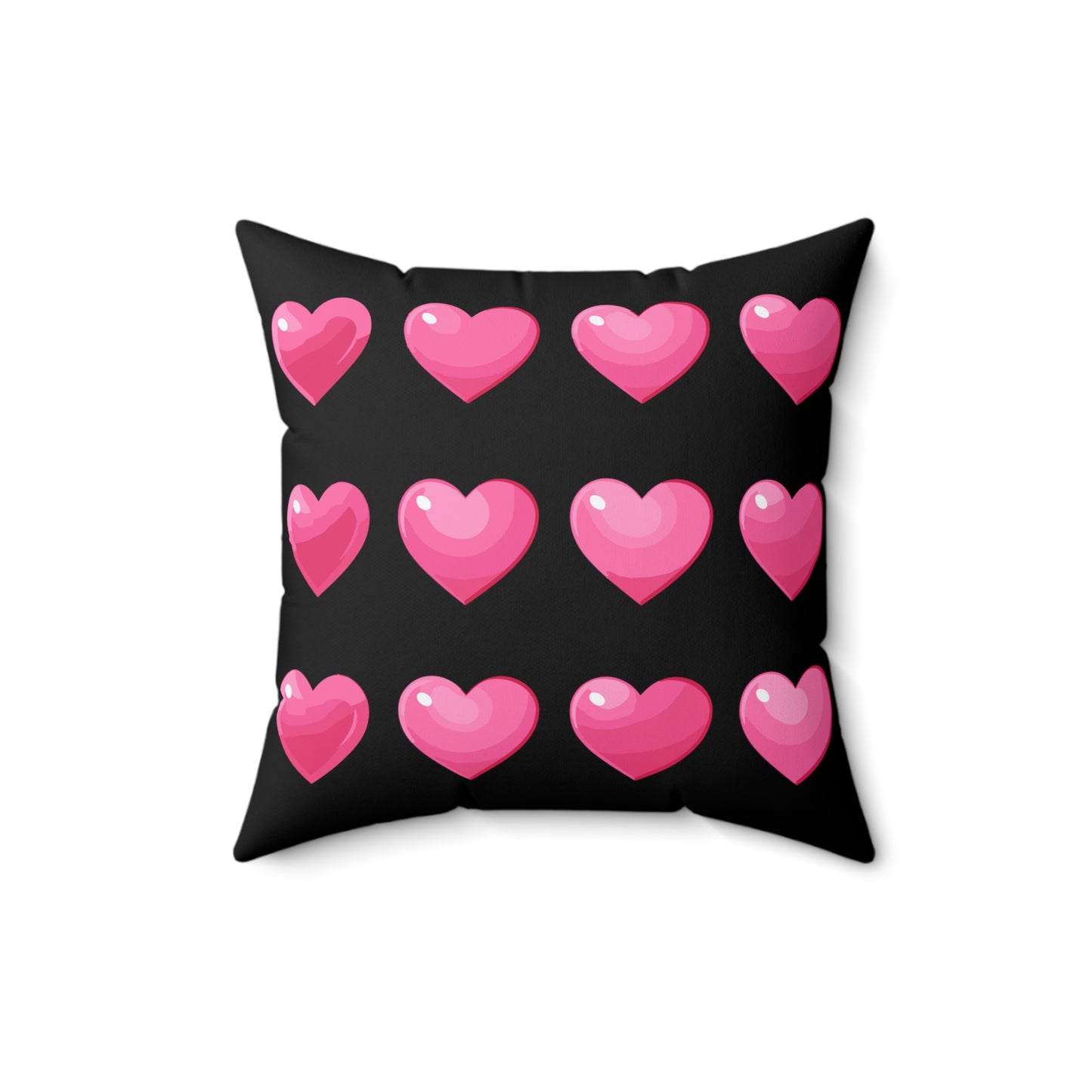 Valentine's day best home decor pink hearts design Spun Polyester Square Pillow