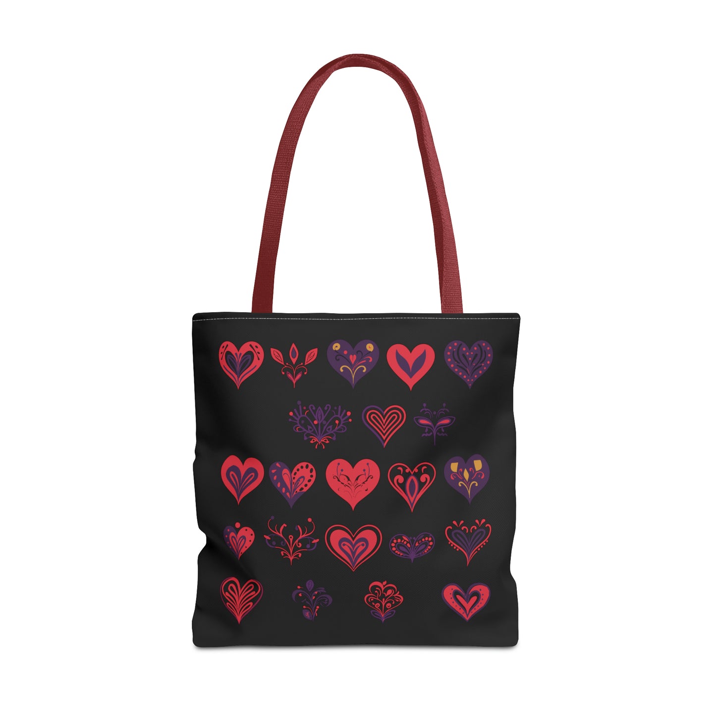 Valentine's black Tote Bag (AOP)